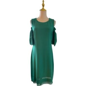 Banana Republic Women's Small Green Dress Cutout Sleeve Detail